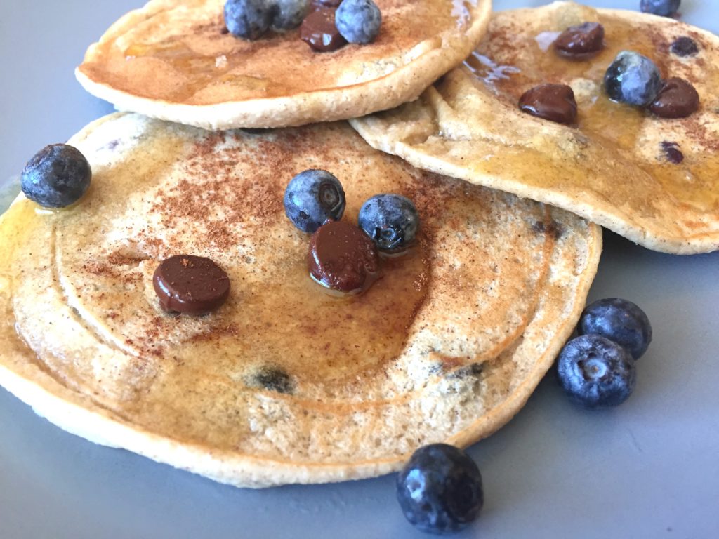chocolate blueberry pancakes