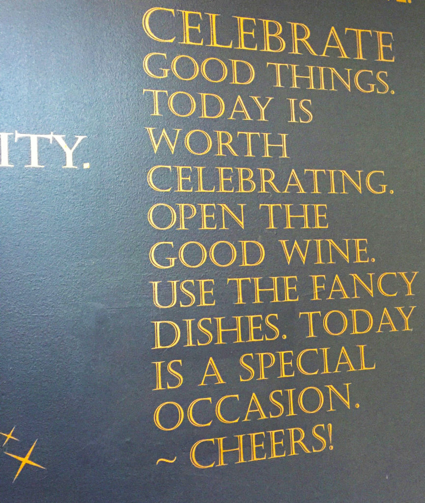 J Winery-Celebrate signage