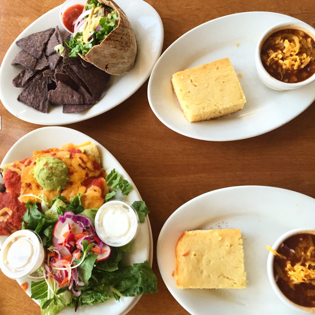 The black bean enchiladas are my go-to dinner at Lotus Cafe!