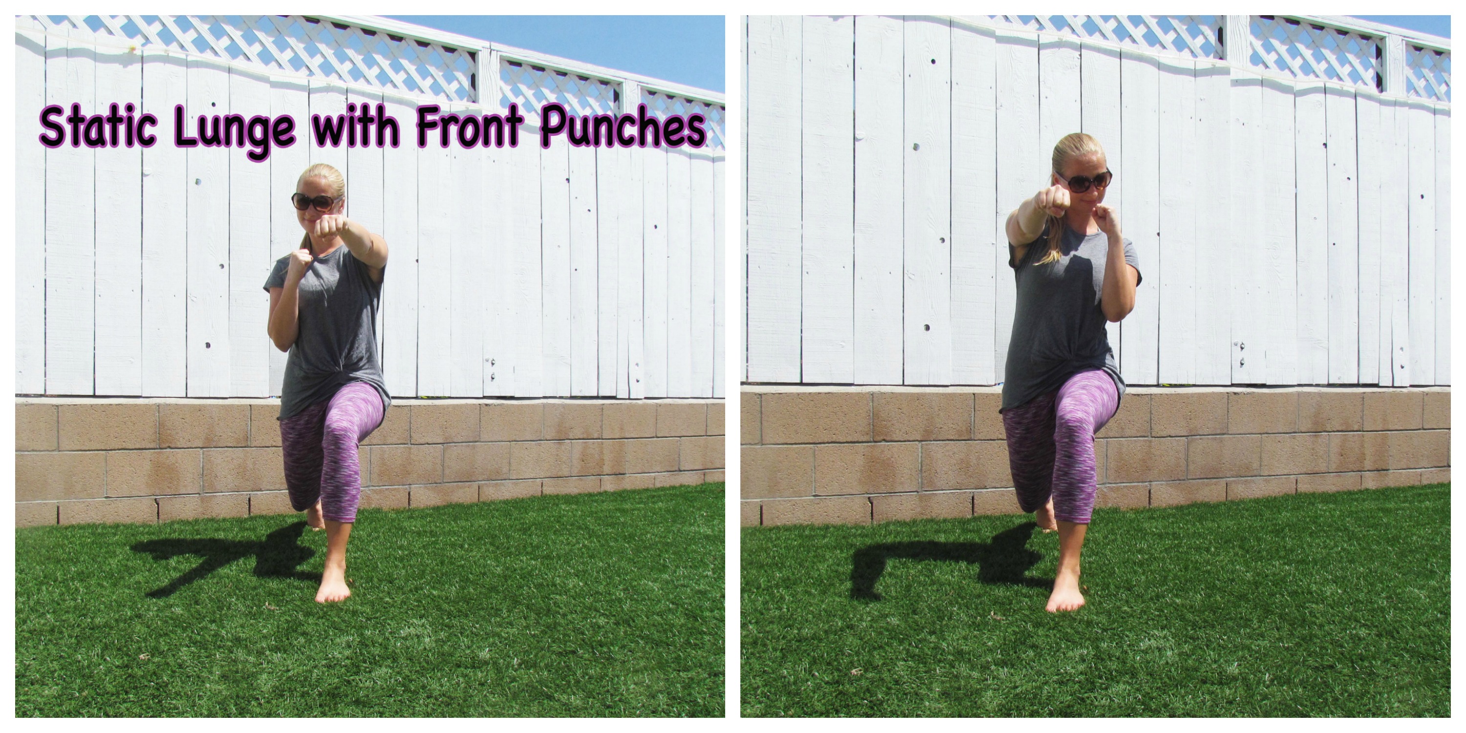 Lunge with Punches Collage