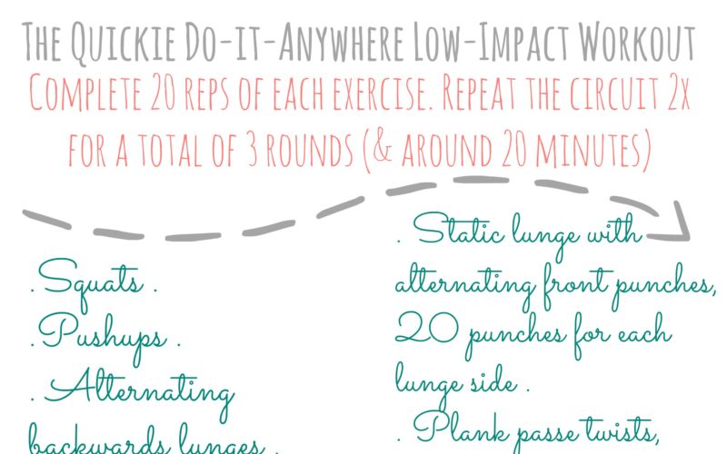 The Quickie Do-It-Anywhere Low-Impact Workout