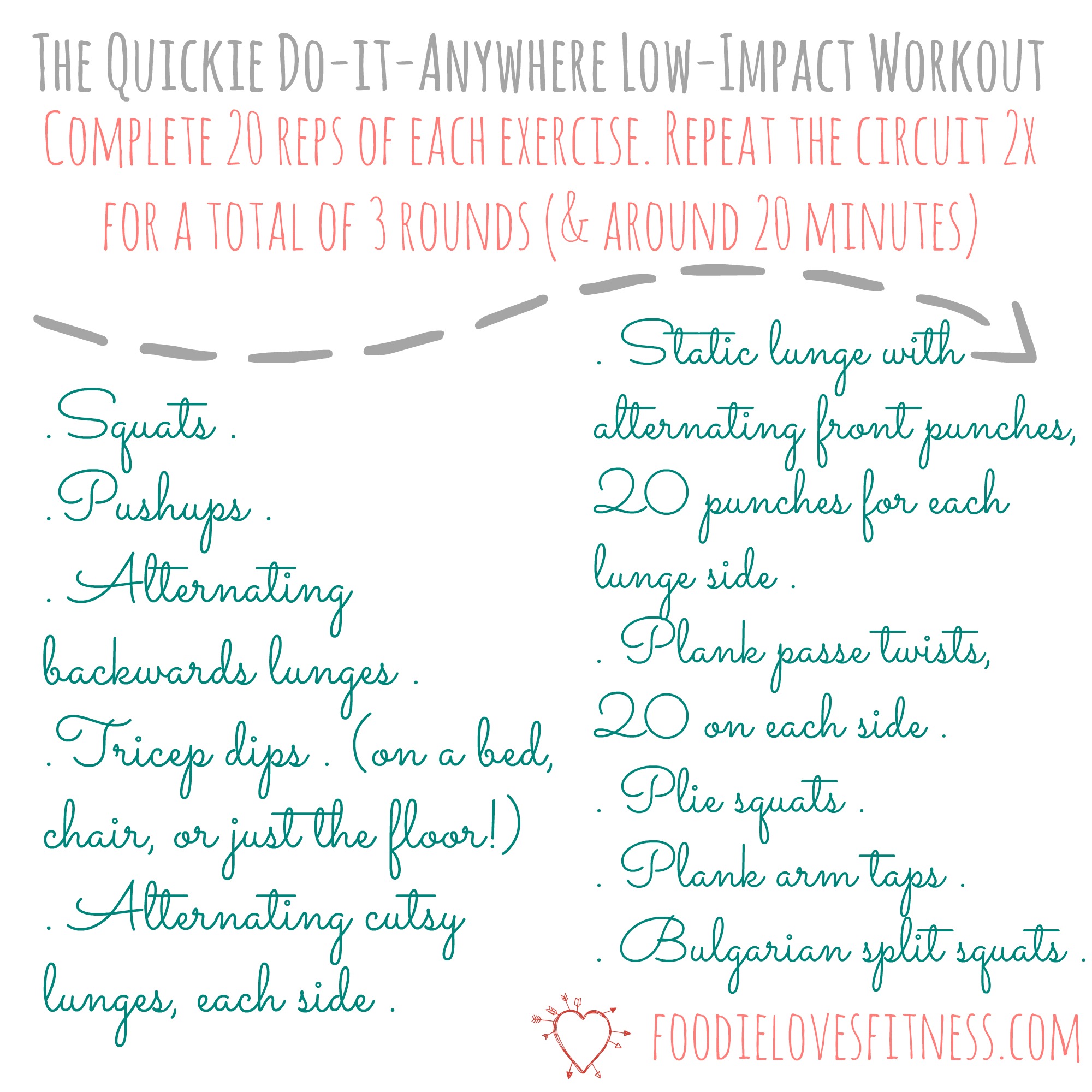 Quickie Low Impact Workout
