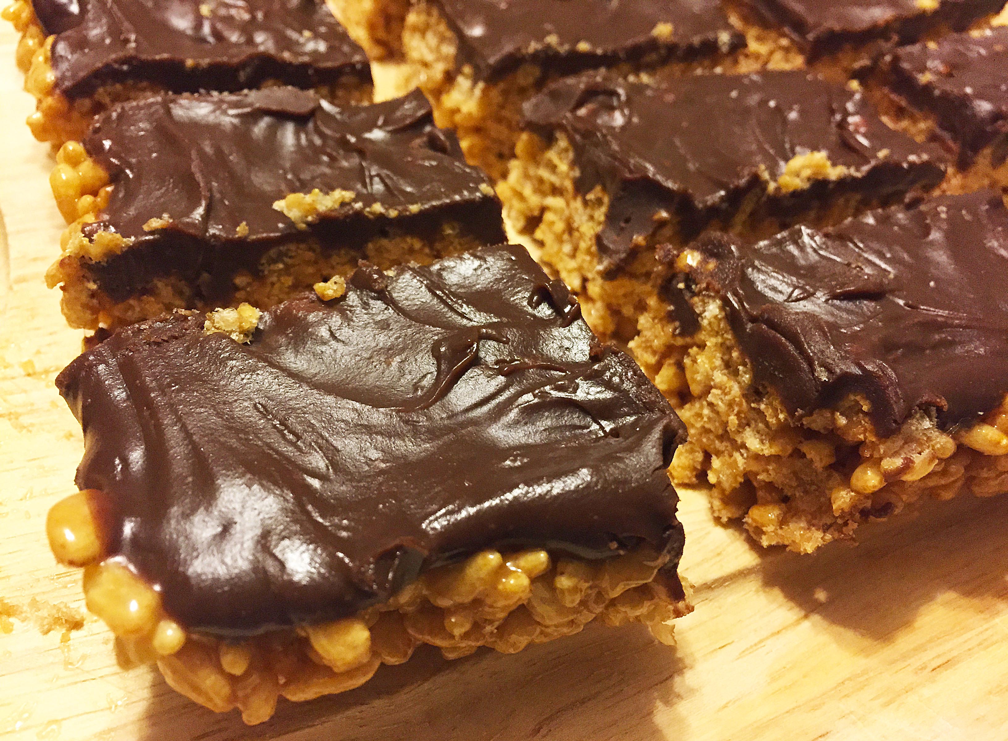 choc pb rice crispy squares-3