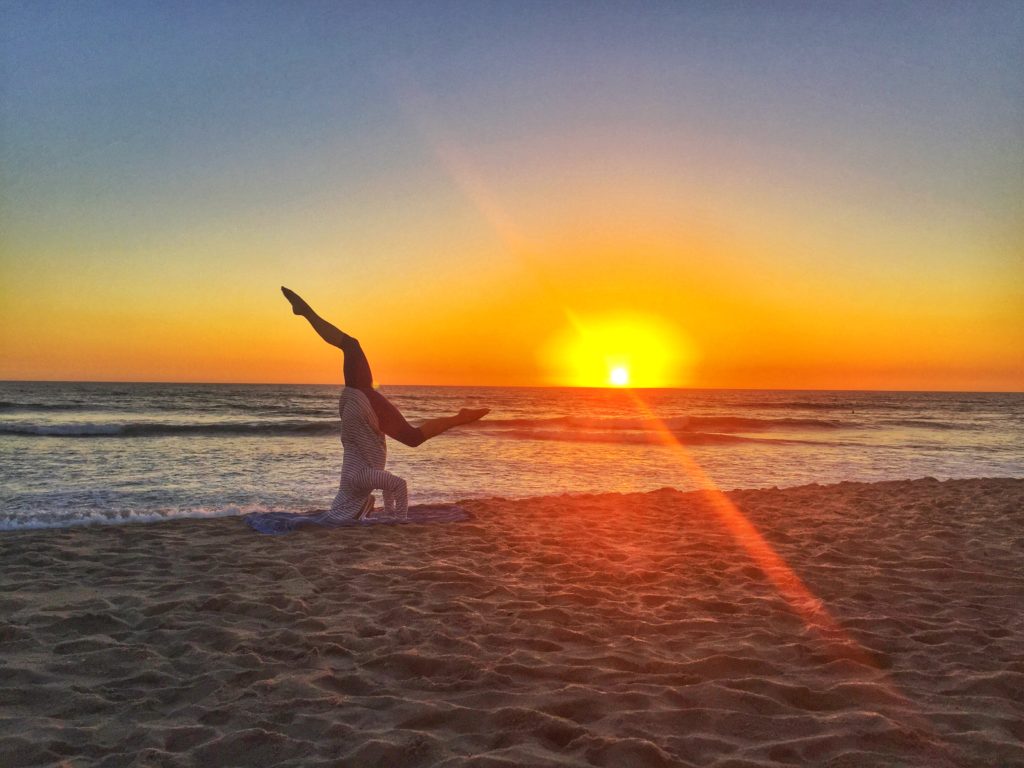 sunset handstand