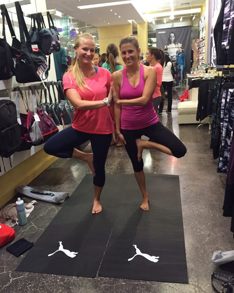 A shot taken when I met up with my cousin at a PUMA store for a yoga class last fall