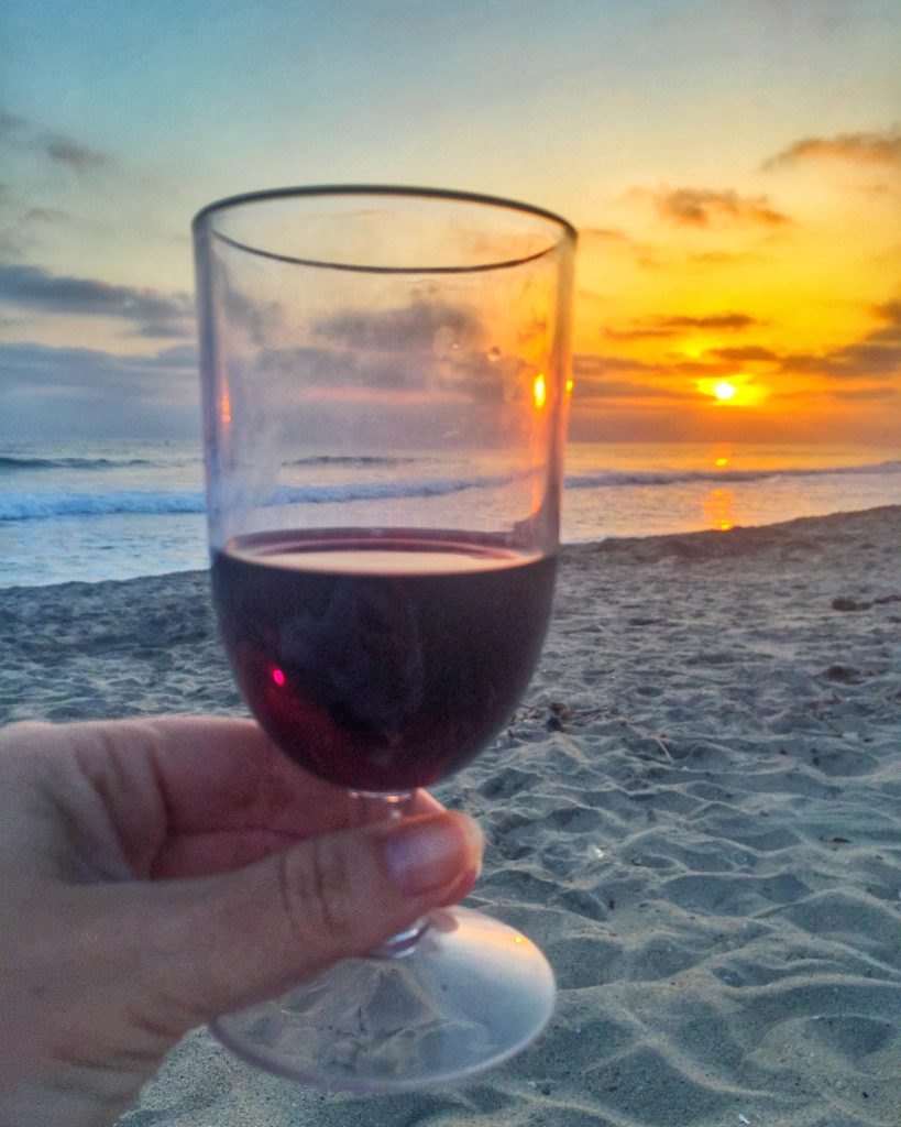 Wine on the beach