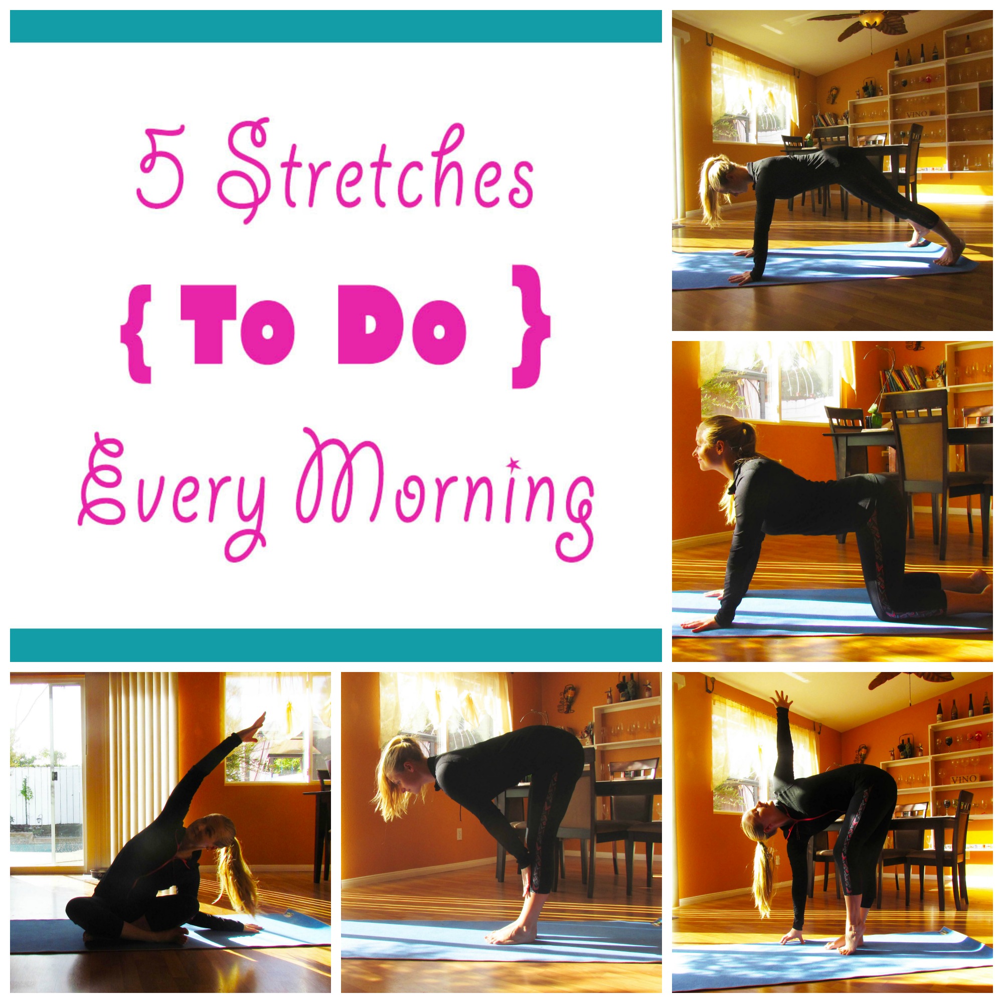 Morning Stretches Collage