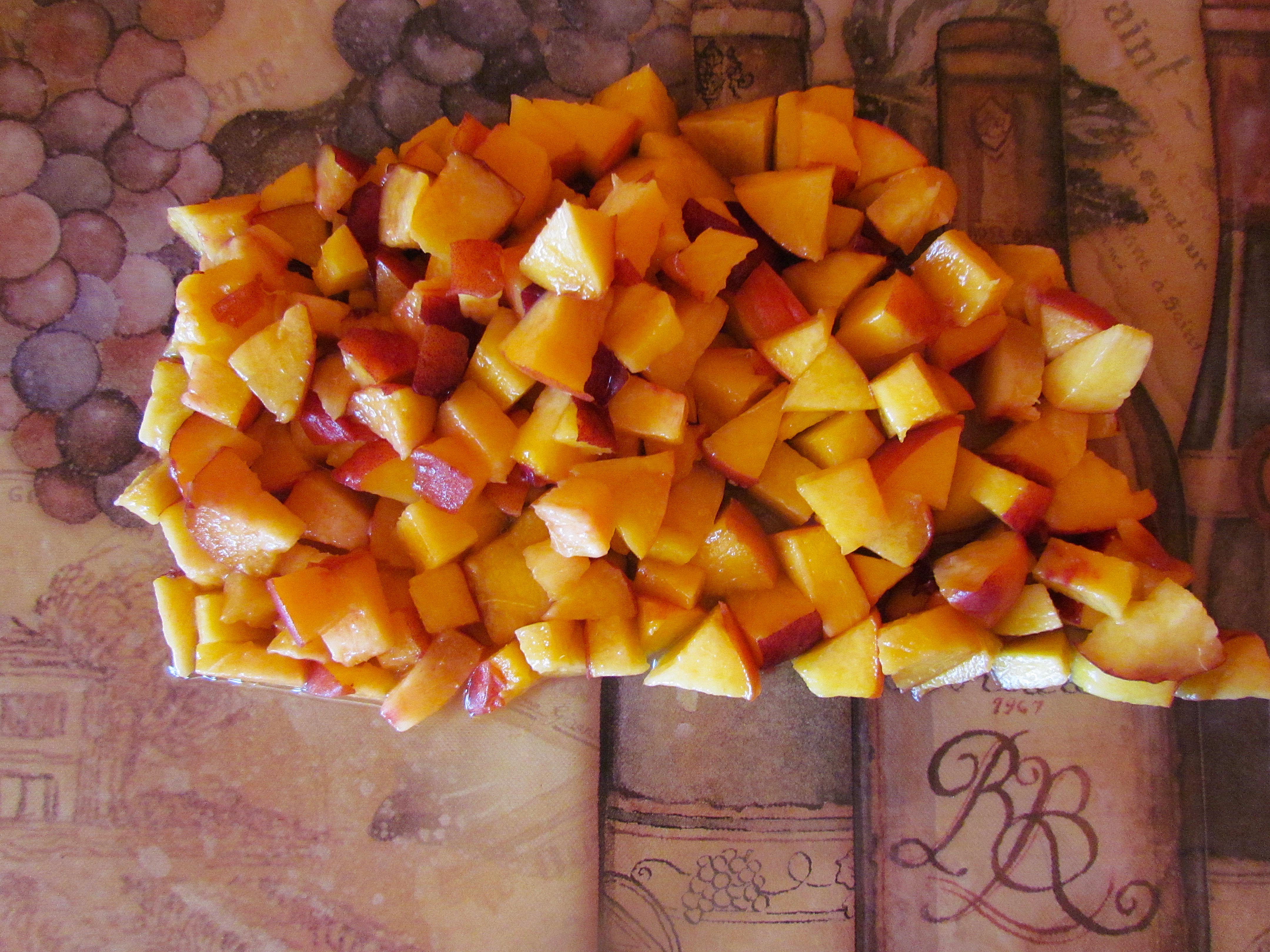 chopped peaches