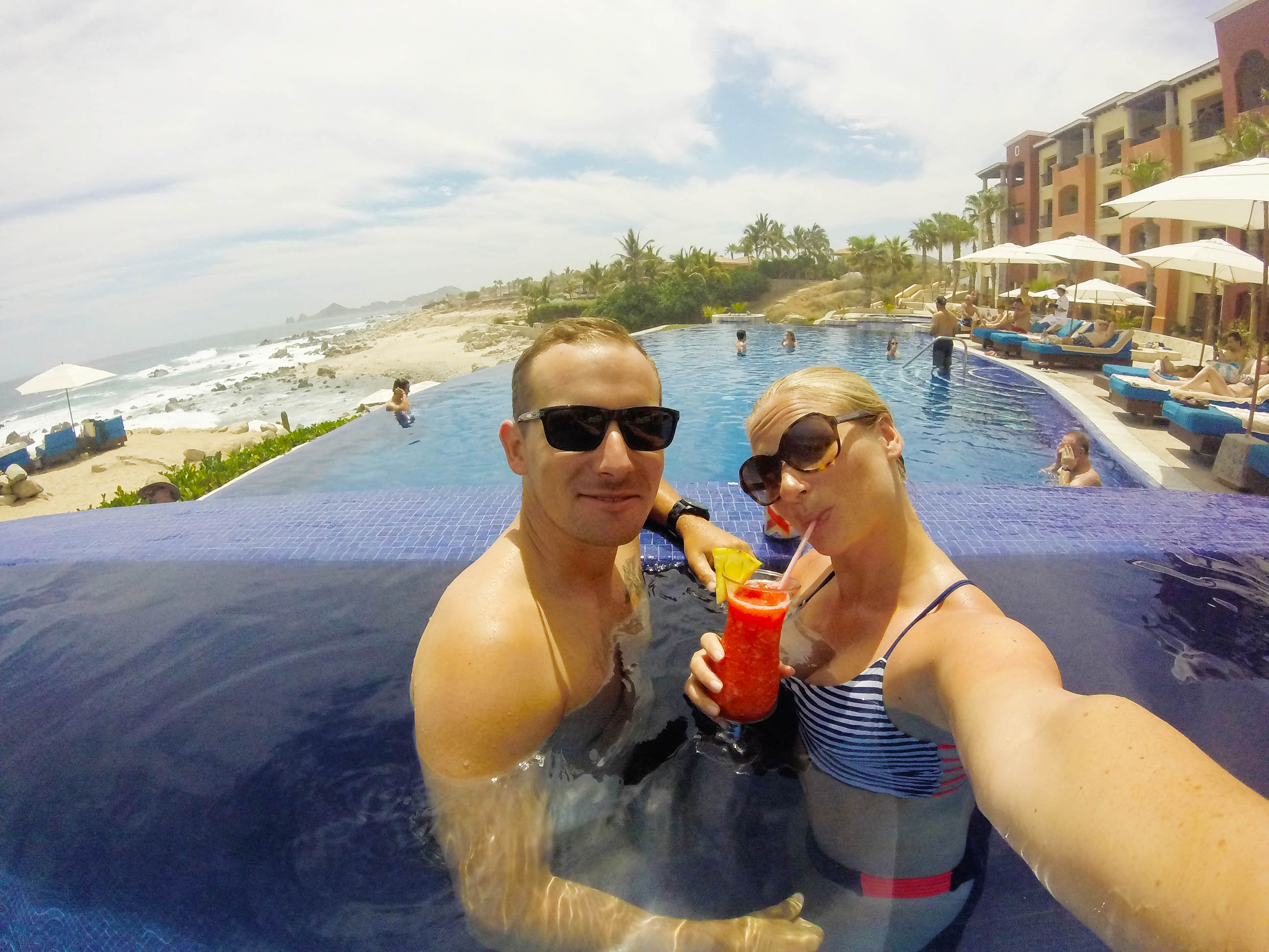 Infinity pool fun in Cabo San Lucas