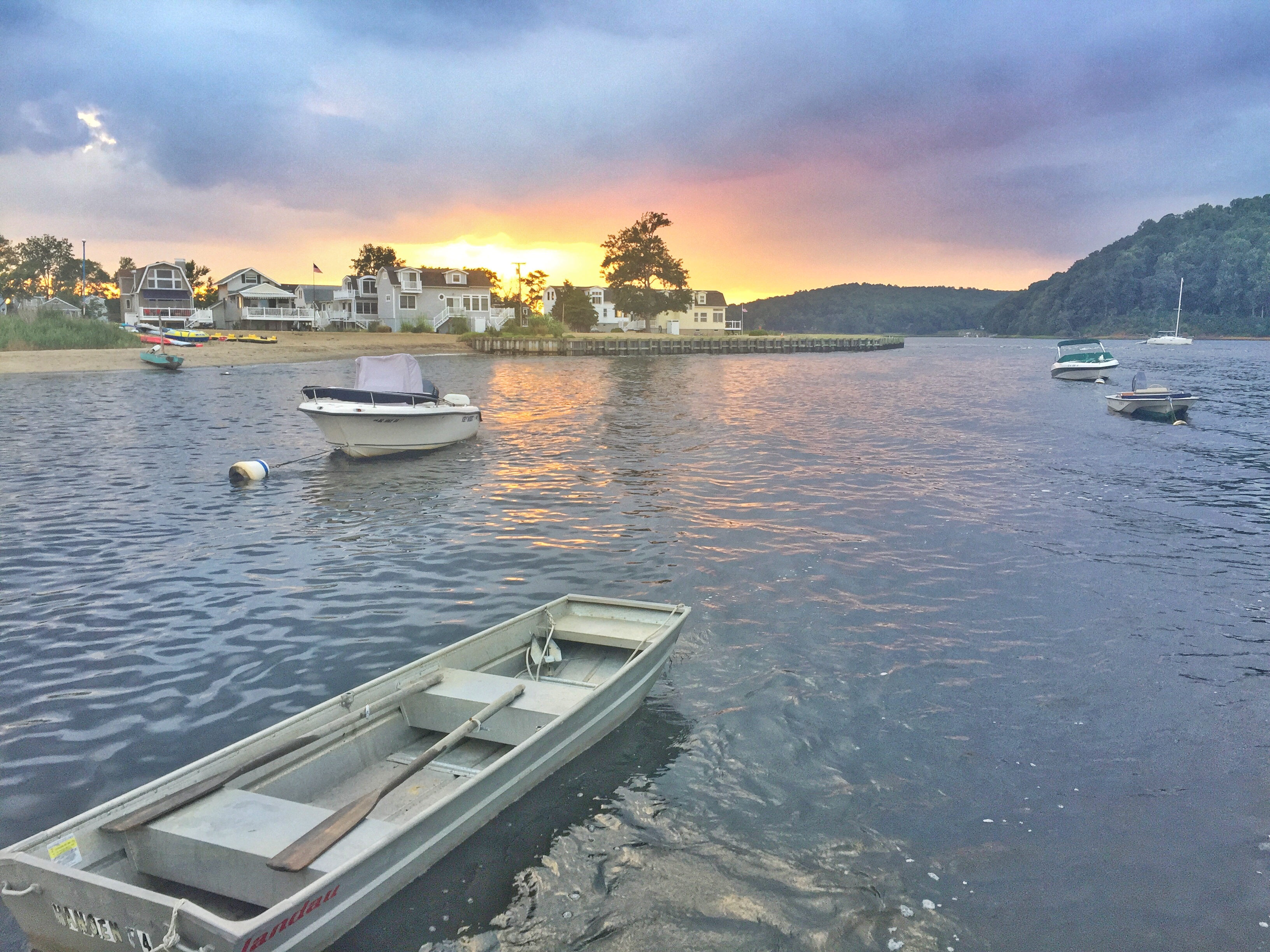 Stormy sunset skies at Barley Point, an island I grew up on