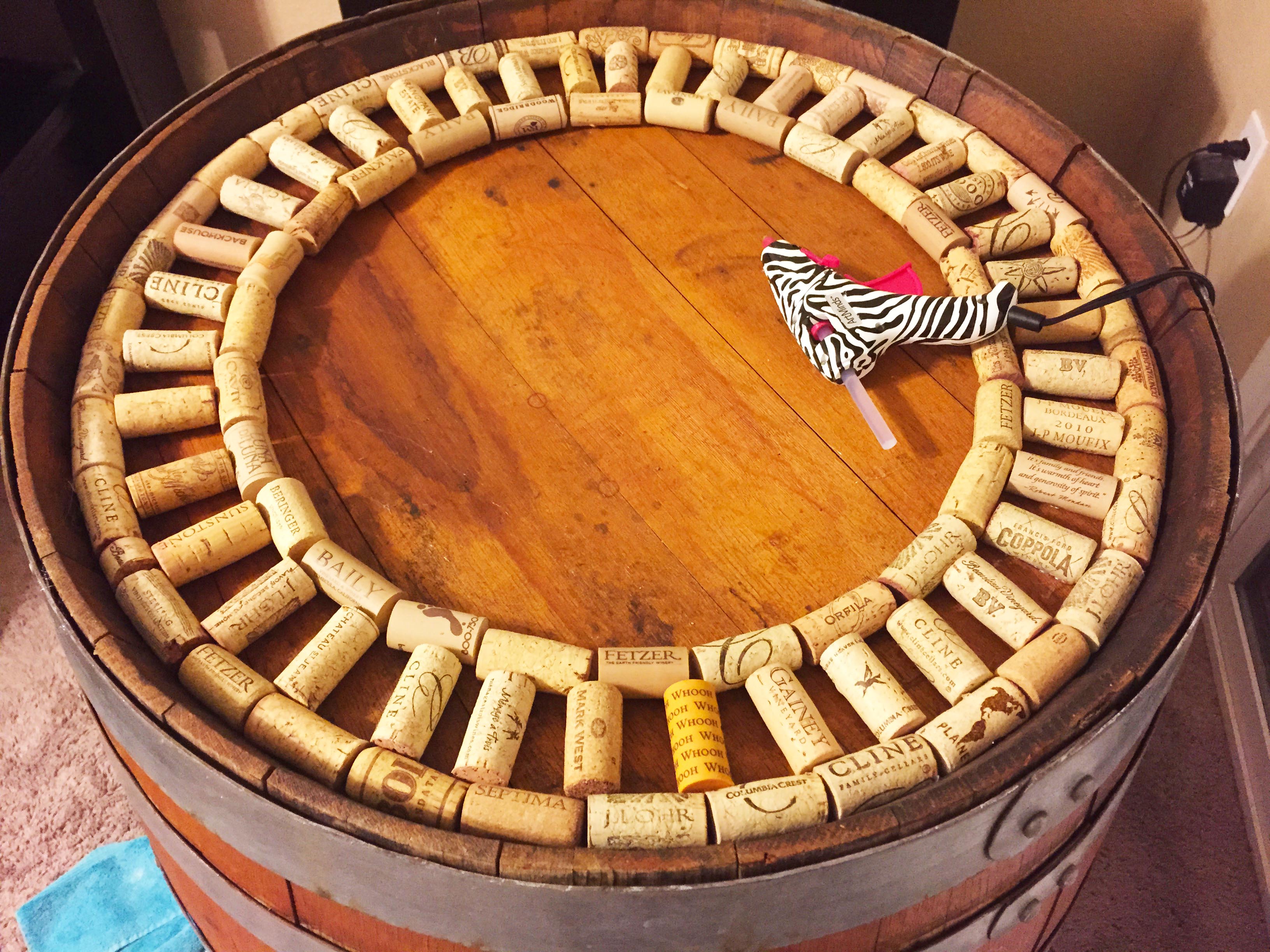 wine barrel table corks-1