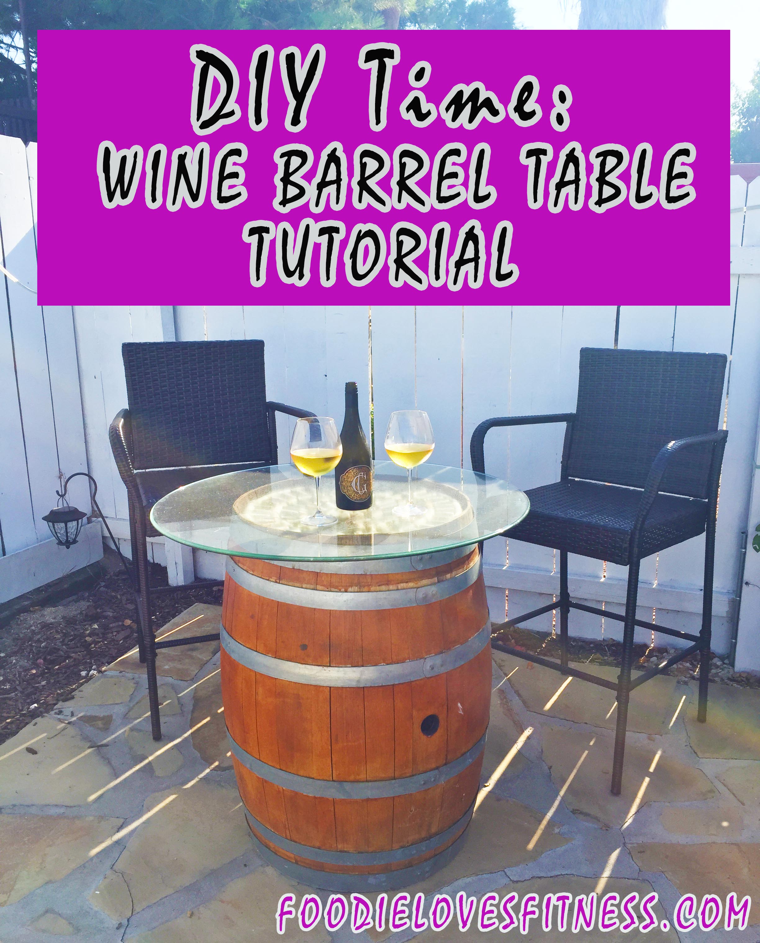 wine barrel table tutorial
