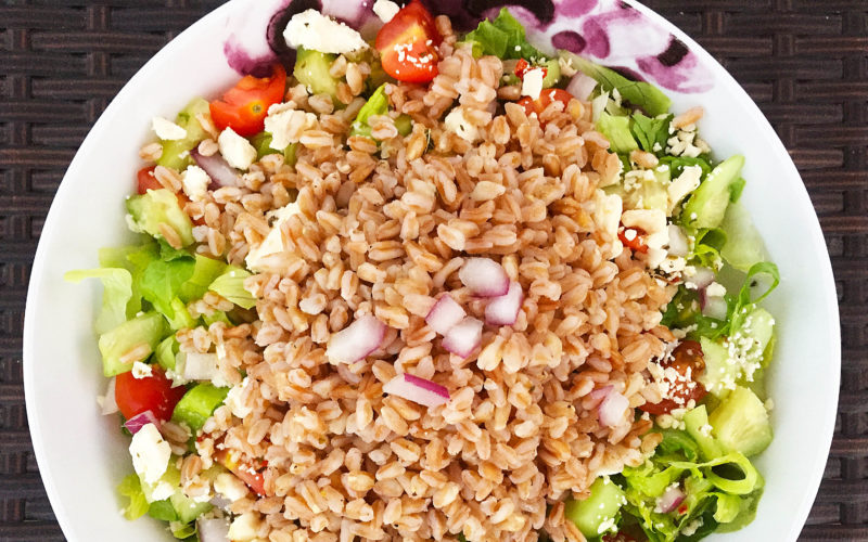 Hearty Farro Greek Salad