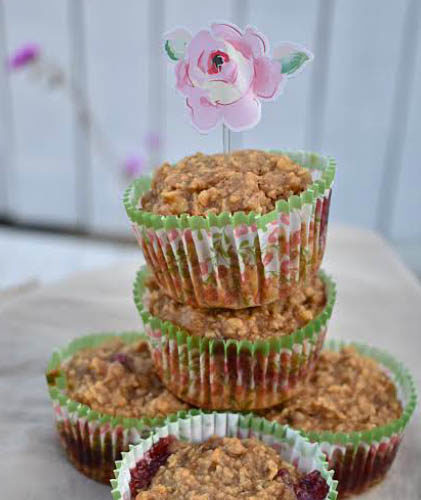 PB & J Banana Muffins {vegan + gf}