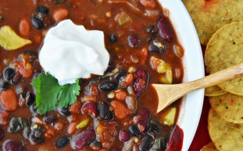 Easy Three Bean Veggie Chili {vegan + gf}