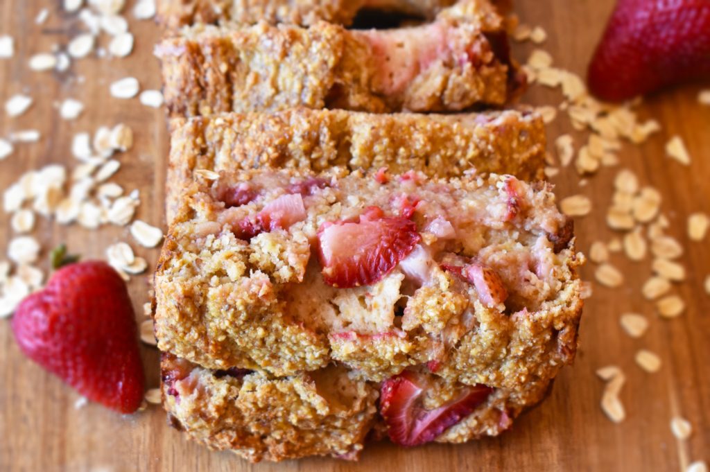 Healthy Strawberry Oat Banana Bread {vegan + gluten free} • Foodie ...