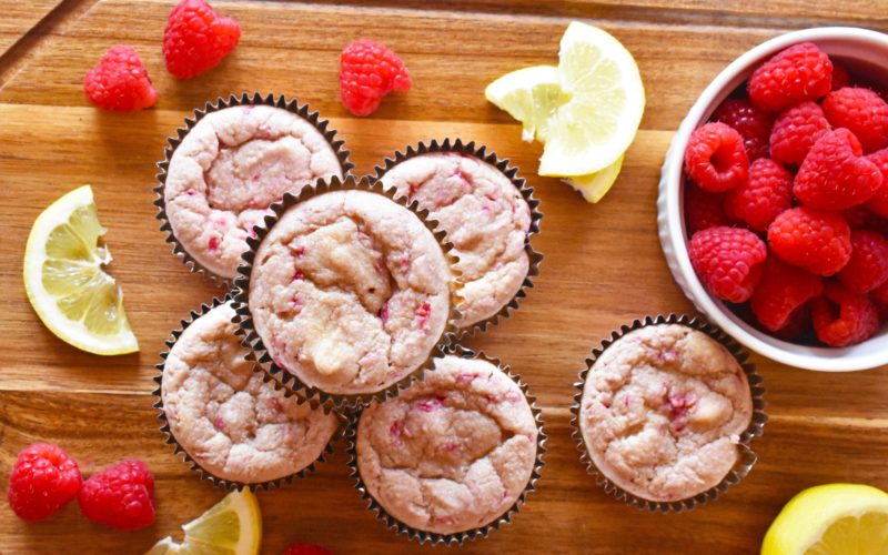 Raspberry Lemon Protein Muffins