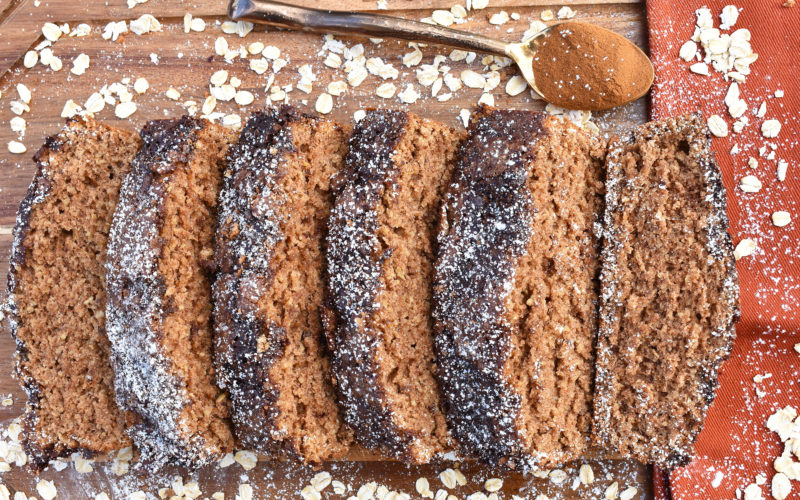 Healthy Cinnamon Oat Bread {vegan}