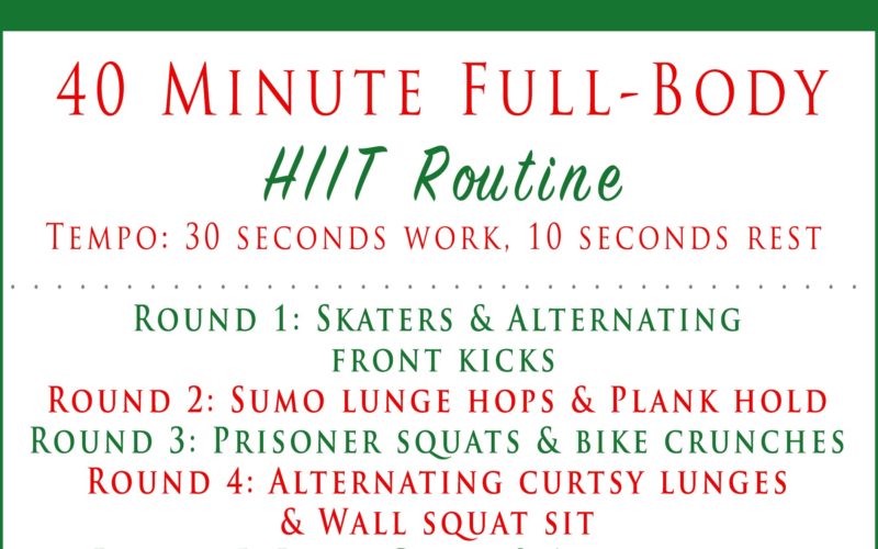 Work Those Christmas Cookies Off with This HIIT Workout