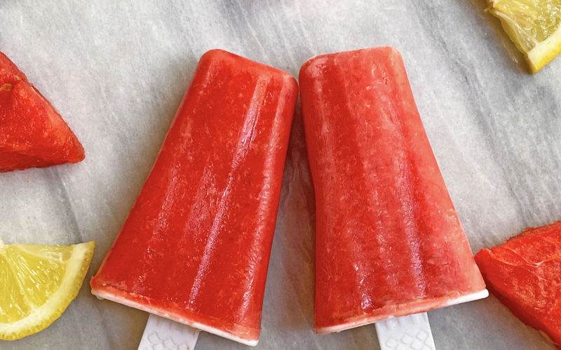 5-Ingredient Strawberry Watermelon Popsicles