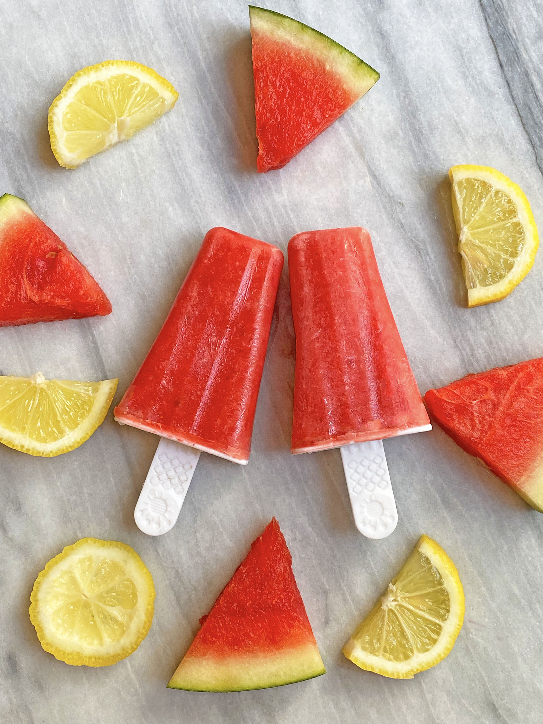 5-Ingredient Strawberry Watermelon Popsicles • Foodie Loves Fitness