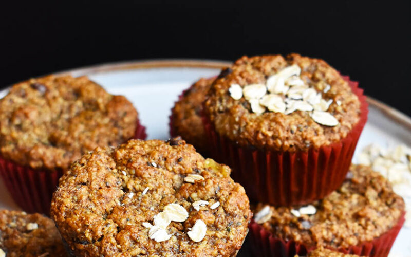 One-Bowl Healthy Chunky Monkey Muffins [vegan, gluten free & packed with omega-3’s!]