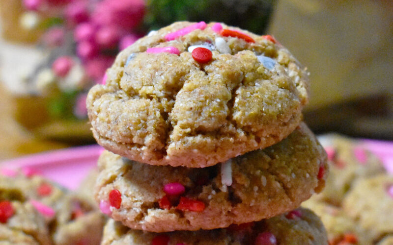 Vegan Almond Butter Sprinkle Cookies